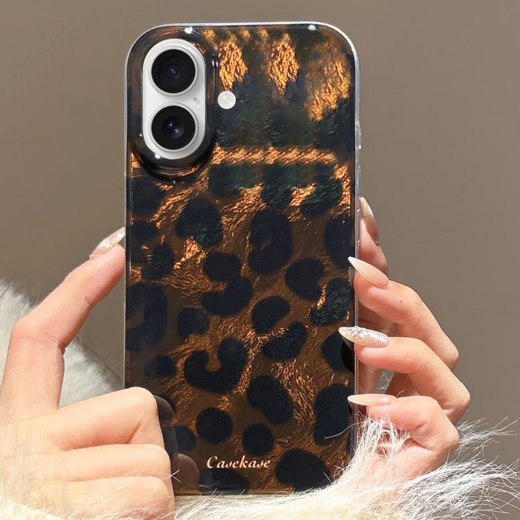 For iPhone 17 Premium Brown Leopard Print TPU Phone Case