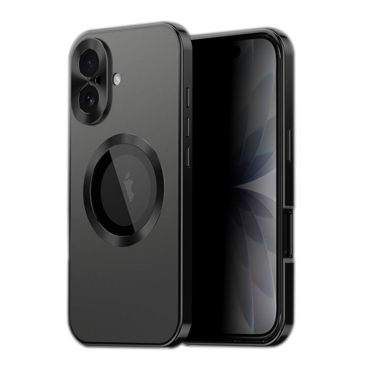 For iPhone 17 Privacy Screen Film Full Cover MagSafe Phone Case(Black)