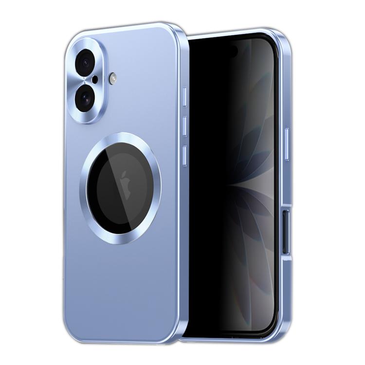 For iPhone 17 Privacy Screen Film Full Cover MagSafe Phone Case(Blue)