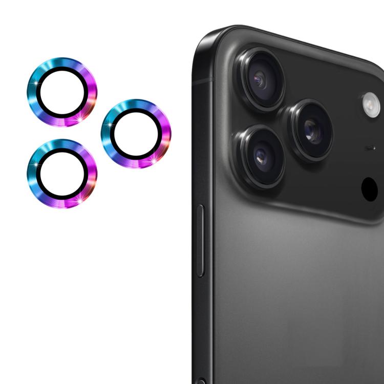 For iPhone 17 Pro / 17 Pro Max ENKAY 9H Rear Lens Aluminium Alloy Tempered Glass Film(Colorful)
