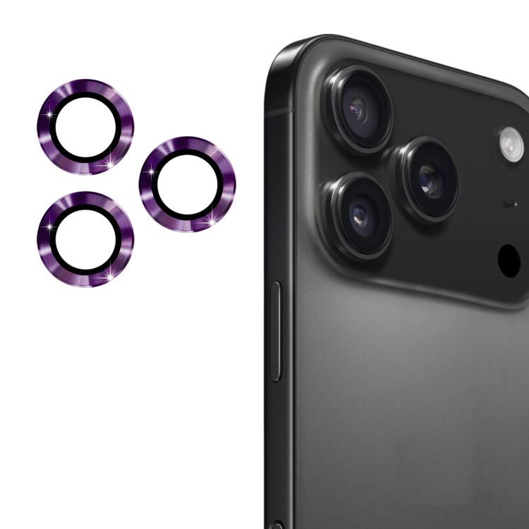 For iPhone 17 Pro / 17 Pro Max ENKAY 9H Rear Lens Aluminium Alloy Tempered Glass Film(Dark Purple)