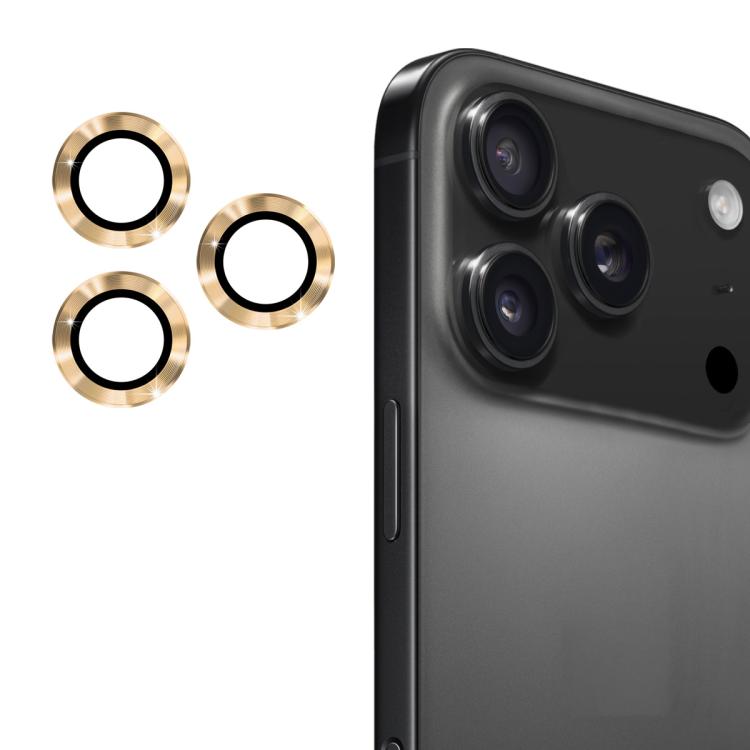 For iPhone 17 Pro / 17 Pro Max ENKAY 9H Rear Lens Aluminium Alloy Tempered Glass Film(Golden)