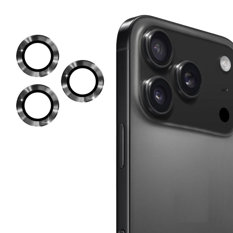 For iPhone 17 Pro / 17 Pro Max ENKAY 9H Rear Lens Aluminium Alloy Tempered Glass Film(Graphite Ggrey)