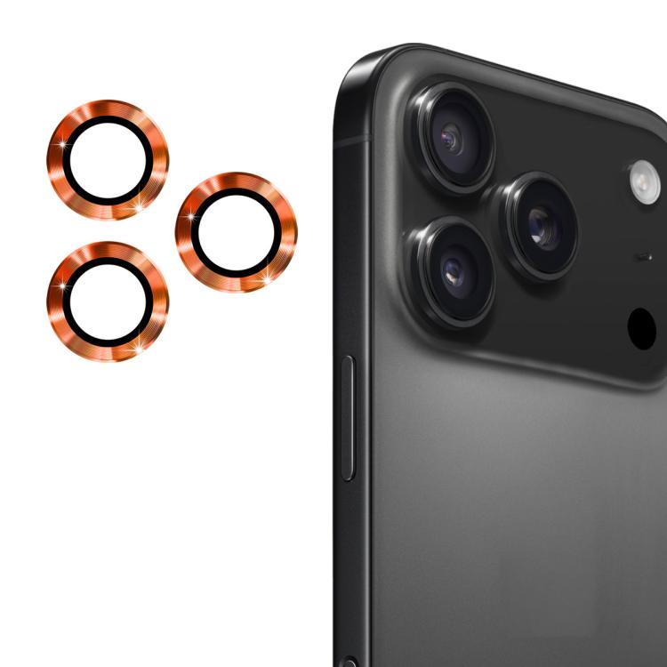 For iPhone 17 Pro / 17 Pro Max ENKAY 9H Rear Lens Aluminium Alloy Tempered Glass Film(Orange)