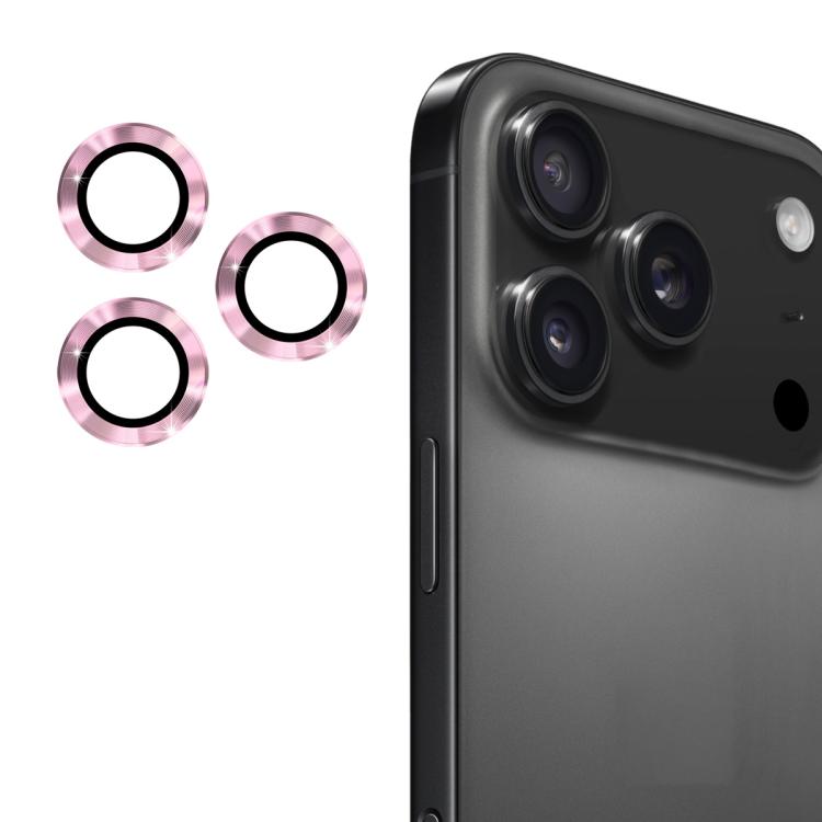 For iPhone 17 Pro / 17 Pro Max ENKAY 9H Rear Lens Aluminium Alloy Tempered Glass Film(Pink)