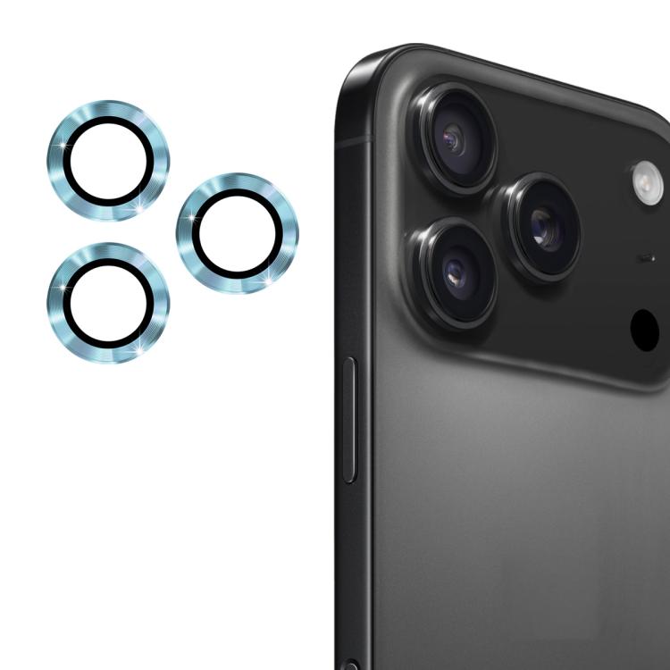 For iPhone 17 Pro / 17 Pro Max ENKAY 9H Rear Lens Aluminium Alloy Tempered Glass Film(Sierra Blue)