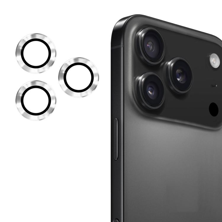 For iPhone 17 Pro / 17 Pro Max ENKAY 9H Rear Lens Aluminium Alloy Tempered Glass Film(Silver)