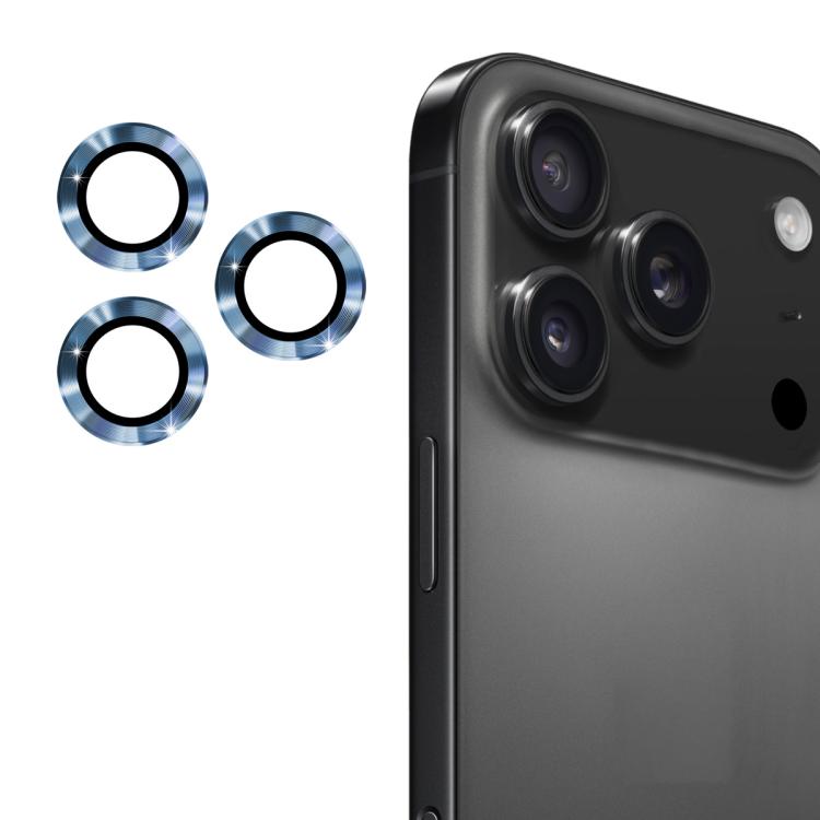 For iPhone 17 Pro / 17 Pro Max ENKAY 9H Rear Lens Aluminium Alloy Tempered Glass Film(Titanium Blue)