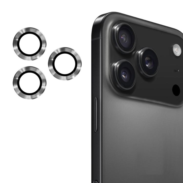 For iPhone 17 Pro / 17 Pro Max ENKAY 9H Rear Lens Aluminium Alloy Tempered Glass Film(Titanium Grey)