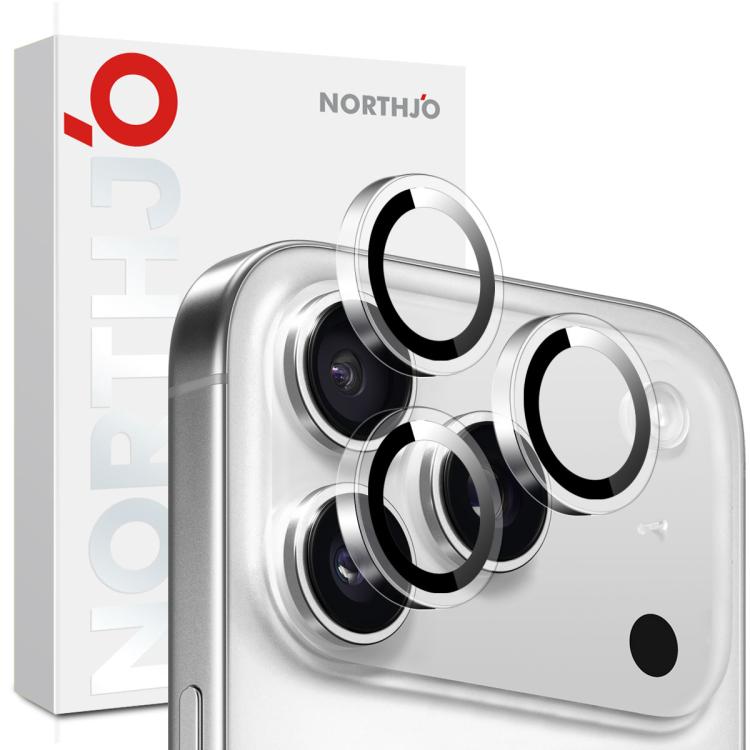 For iPhone 17 Pro / 17 Pro Max NORTHJO Camera Lens Protector Clear Ring Tempered Glass Film(Clear)