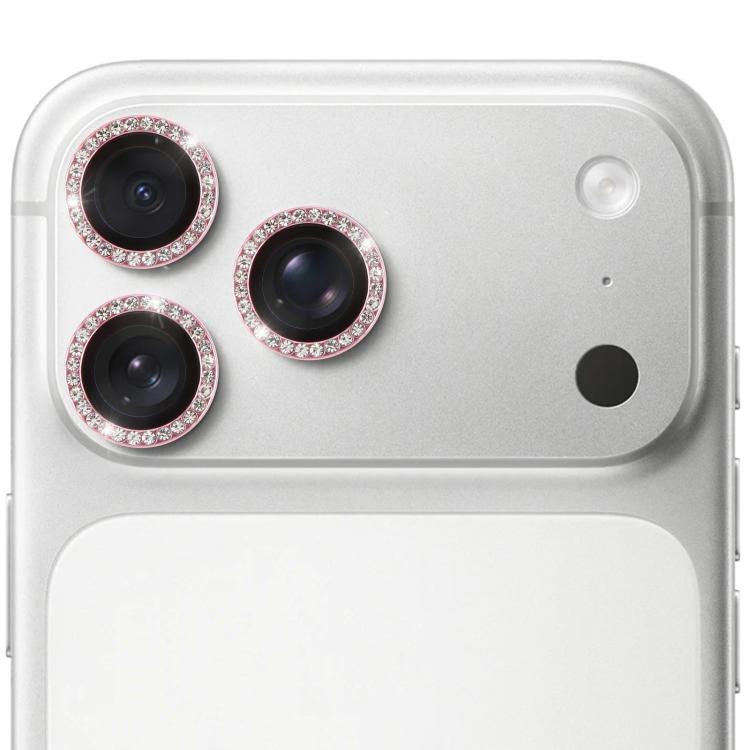 For iPhone 17 Pro 9H Point Drill Camera Lens Protector Ring(Pink)