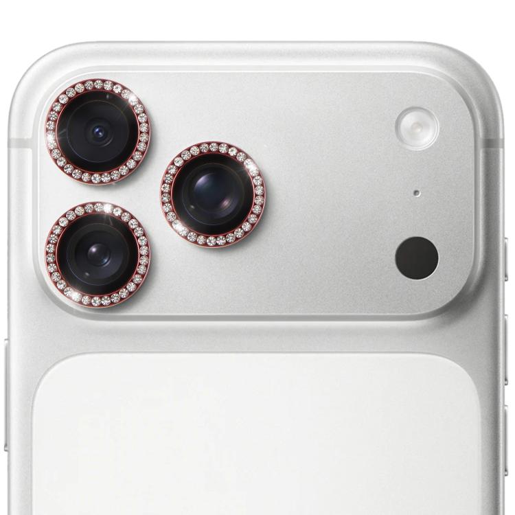 For iPhone 17 Pro 9H Point Drill Camera Lens Protector Ring(Red)