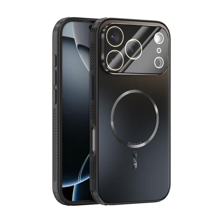 For iPhone 17 Pro ABEEL Heat Dissipation Frosted MagSafe Phone Case with Lens Film(Black)