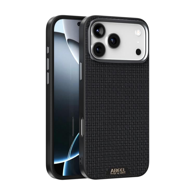 For iPhone 17 Pro ABEEL Ruyi Pattern 6D Micro Relief MagSafe Leather Phone Case(Black)