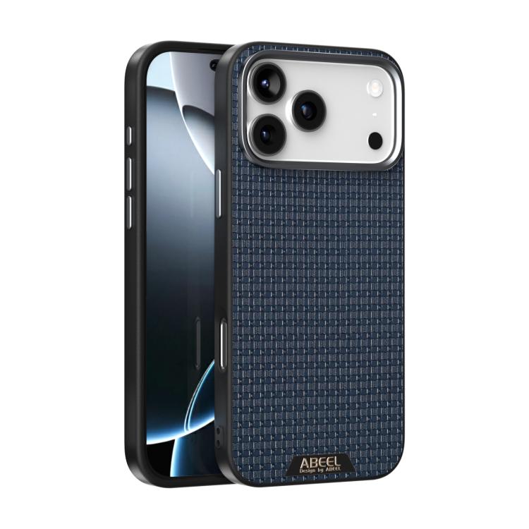 For iPhone 17 Pro ABEEL Ruyi Pattern 6D Micro Relief MagSafe Leather Phone Case(Blue)