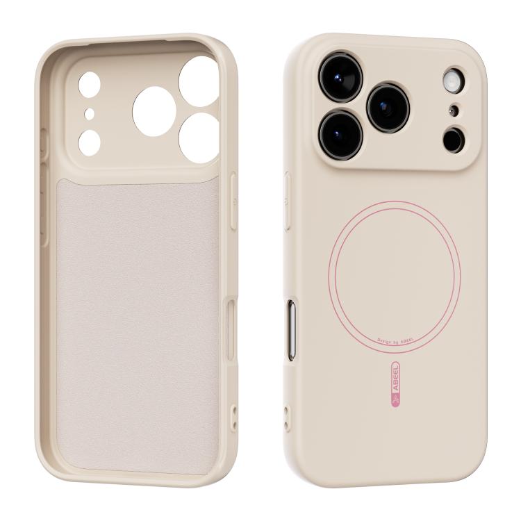 For iPhone 17 Pro ABEEL Skin-friendly Feel Magsafe Liquid Silicone Phone Case(Yellow)