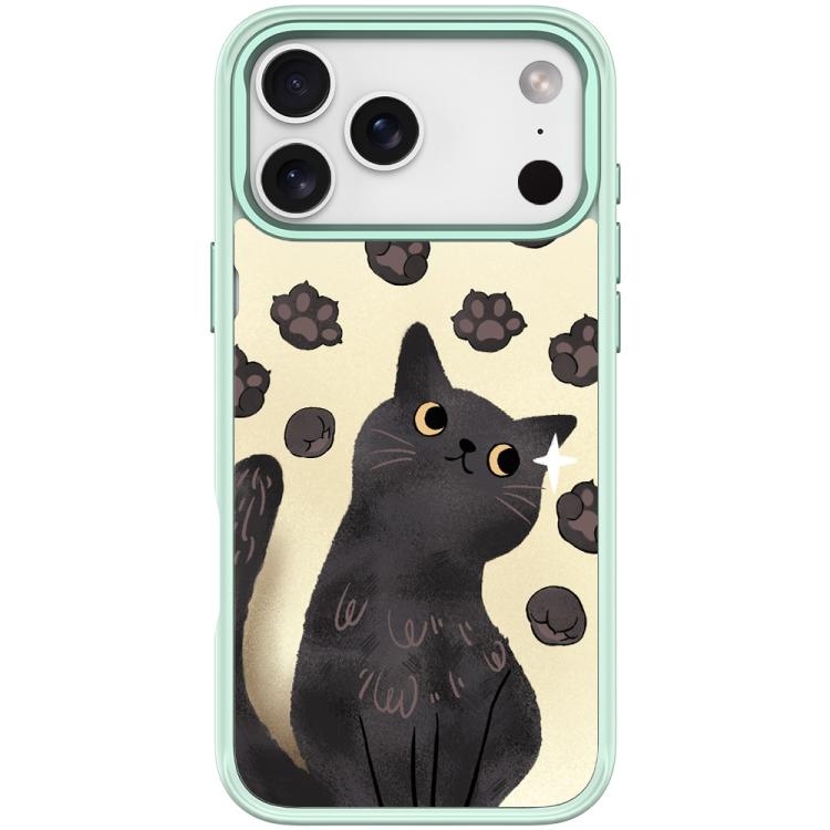For iPhone 17 Pro Adorable Cat Claw Pattern Magnetic Phone Case(Light Green)