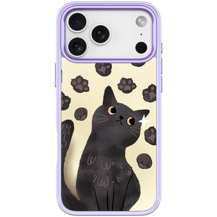 For iPhone 17 Pro Adorable Cat Claw Pattern Magnetic Phone Case(Light Purple)