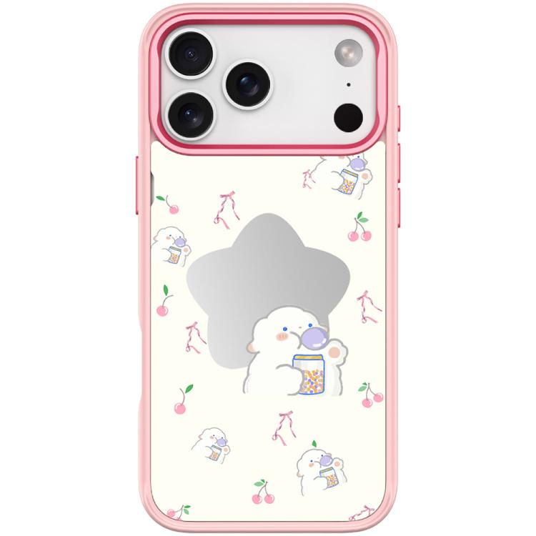 For iPhone 17 Pro Adorable Star Sheep Pattern Magnetic Phone Case(Pink)