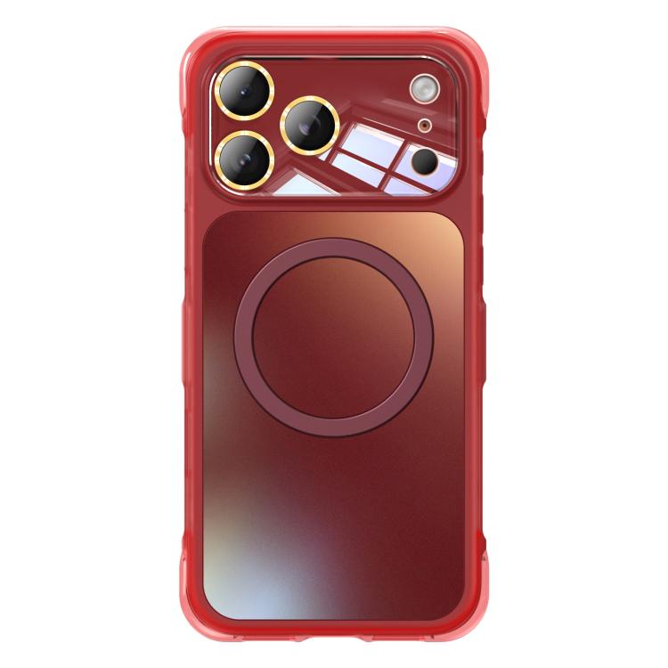 For iPhone 17 Pro AG Airbag Shockproof Magnetic Phone Case(Red)