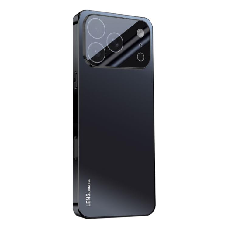 For iPhone 17 Pro AG Frosted Electroplating Acrylic Phone Case(Black)
