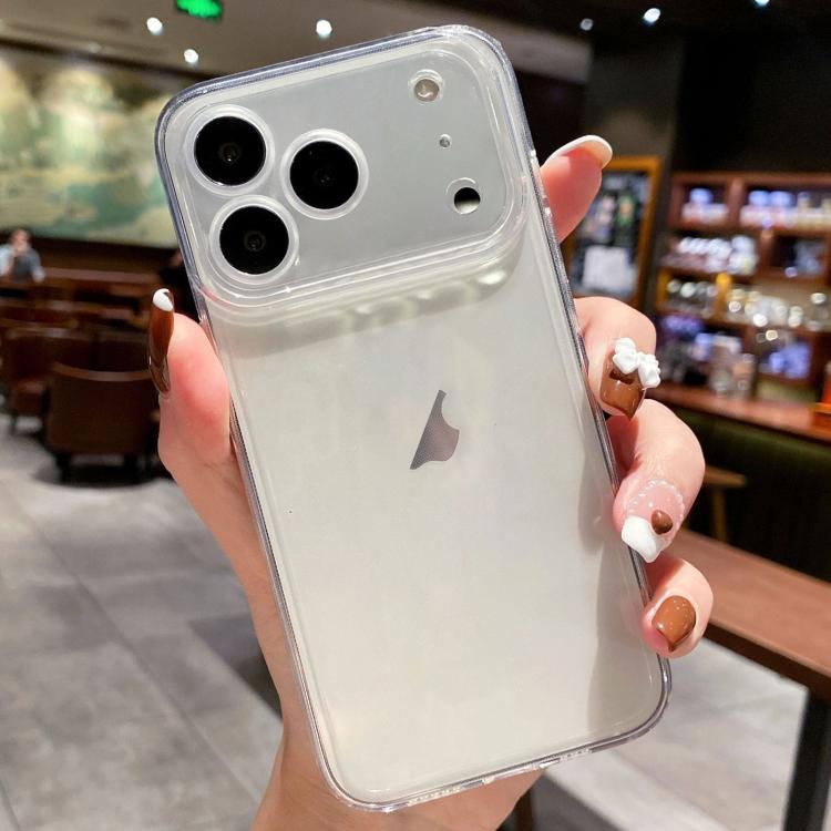 For iPhone 17 Pro Angel Eye Straight Edge Full Cover TPU Phone Case(Transparent)