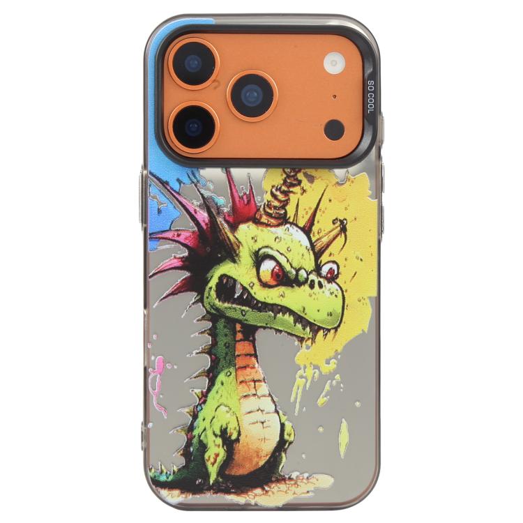 For iPhone 17 Pro Animal Pattern Oil Painting Series PC + TPU Phone Case(Dragon)