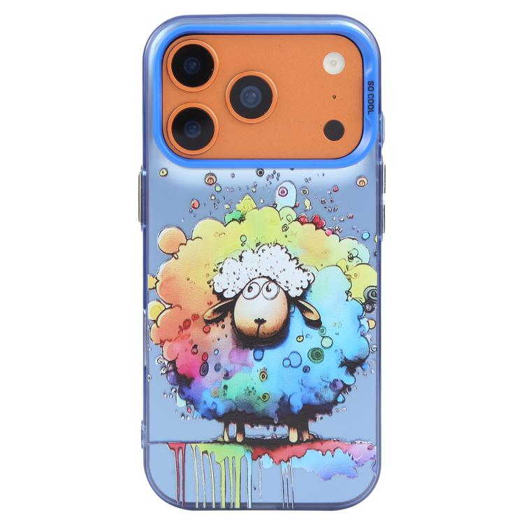 For iPhone 17 Pro Animal Pattern Oil Painting Series PC + TPU Phone Case(Sheep)