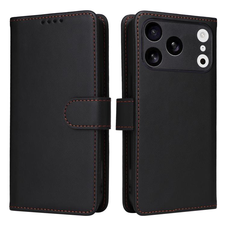 For iPhone 17 Pro BETOPNICE BN-005 2 in 1 Detachable Imitate Genuine Leather Phone Case(Black)