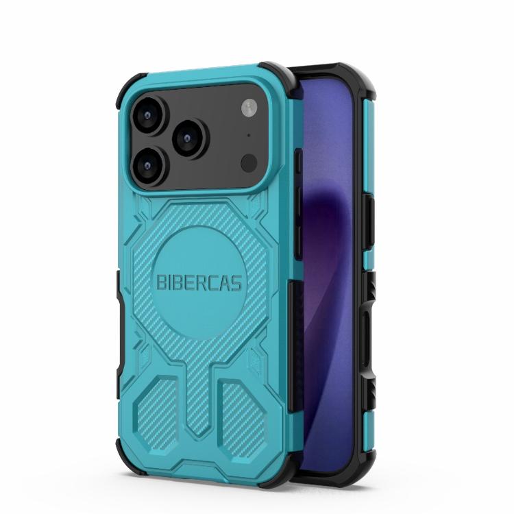 For iPhone 17 Pro BIBERCAS Real Color Series MagSafe Shockproof Phone Case(Green)