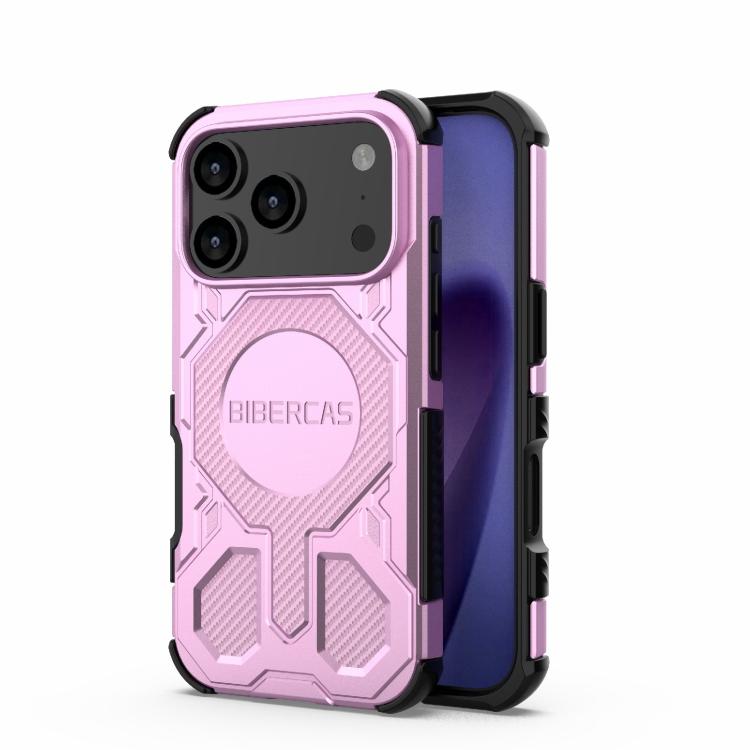 For iPhone 17 Pro BIBERCAS Real Color Series MagSafe Shockproof Phone Case(Pink)