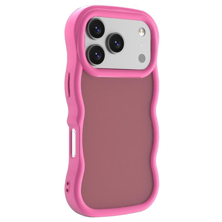For iPhone 17 Pro Big Wave Skin Feel Phone Case(Rose Red)