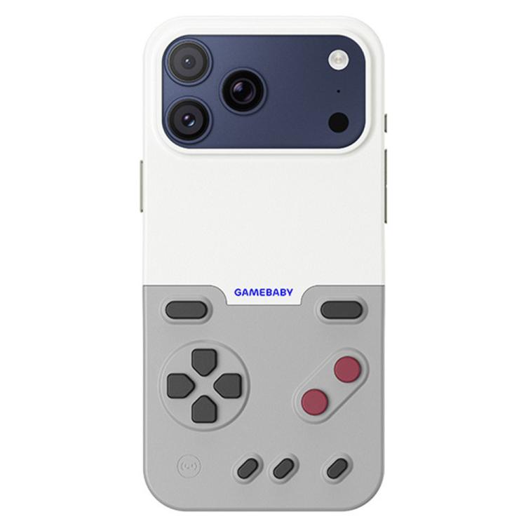 For iPhone 17 Pro BitmoLab GAMEBABY Retro Handheld Game Console Design Phone Case(Gray)