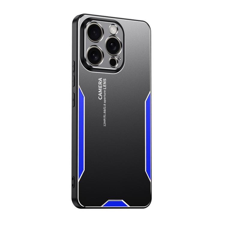 For iPhone 17 Pro Blade Series TPU Hybrid Metal Phone Case(Blue)