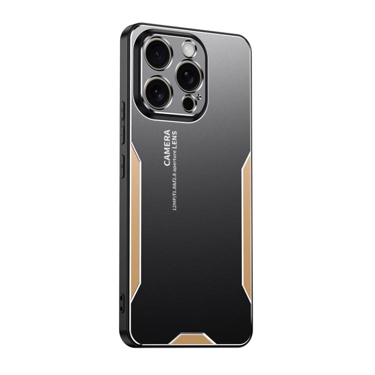 For iPhone 17 Pro Blade Series TPU Hybrid Metal Phone Case(Gold)