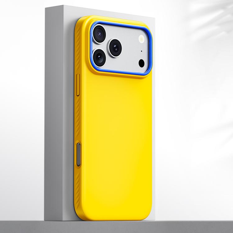 For iPhone 17 Pro Blues Series Skin Feel Magnetic PC Phone Case(Yellow)