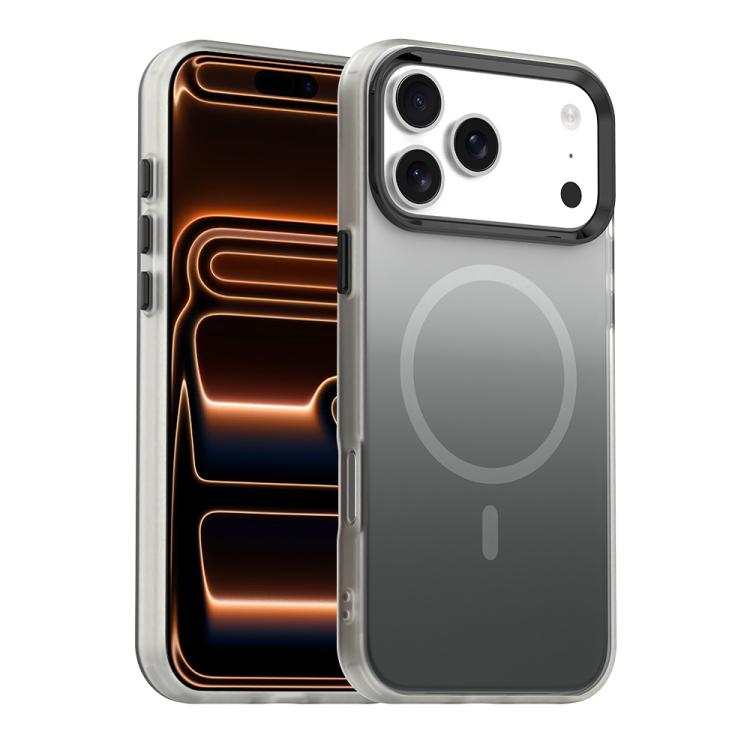 For iPhone 17 Pro Candy Gradient Series 3 in 1 Hybrid Magnetic Phone Case(Black)