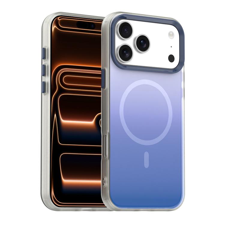 For iPhone 17 Pro Candy Gradient Series 3 in 1 Hybrid Magnetic Phone Case(Blue)