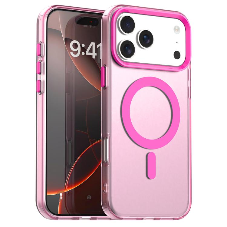 For iPhone 17 Pro Candy Magsafe PC Hybrid TPU Phone Case(Red)