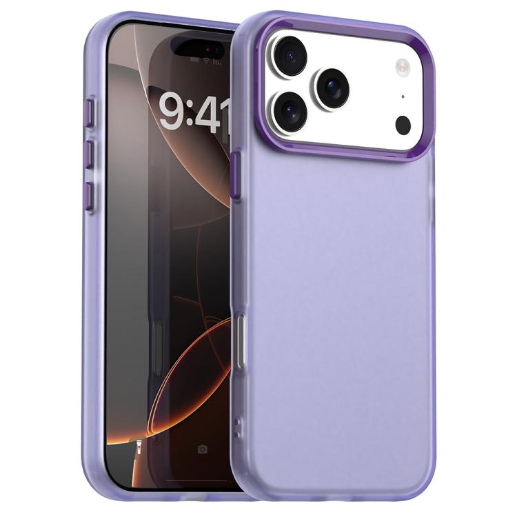 For iPhone 17 Pro Candy PC Hybrid TPU Shockproof Phone Case(Purple)