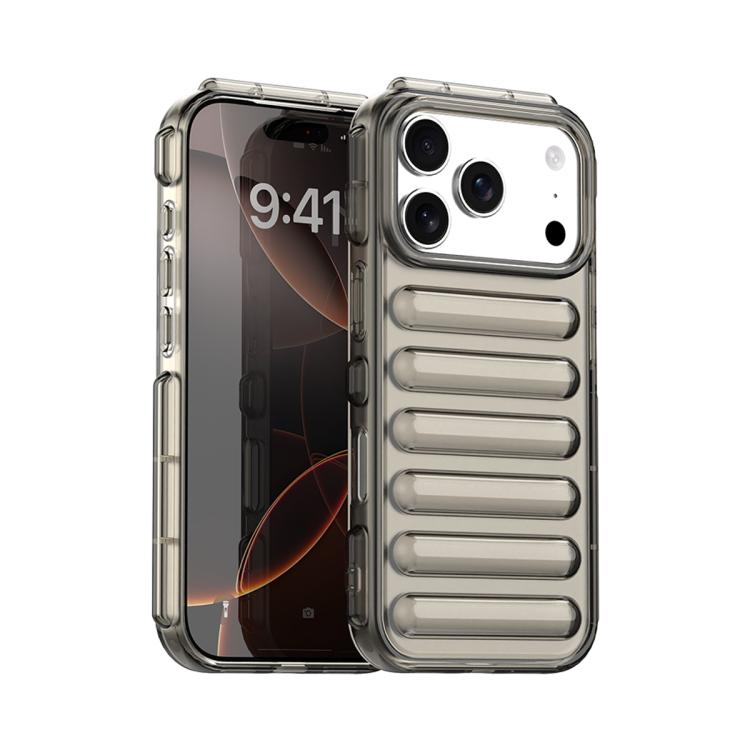 For iPhone 17 Pro Capsule Series Candy Color TPU Phone Case(Transparent Grey)