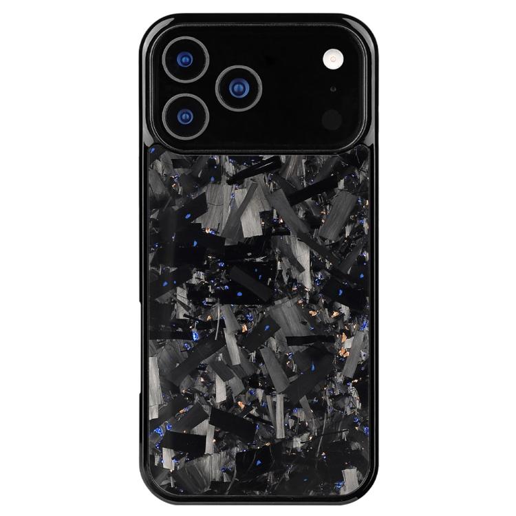 For iPhone 17 Pro Carbon Fibre PC + TPU Phone Case(Blue Gold)