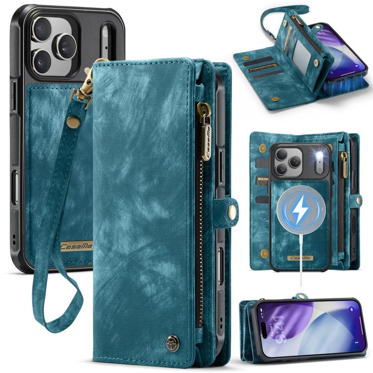 For iPhone 17 Pro CaseMe 008 Detachable Multifunctional Leather Phone Case(Blue)