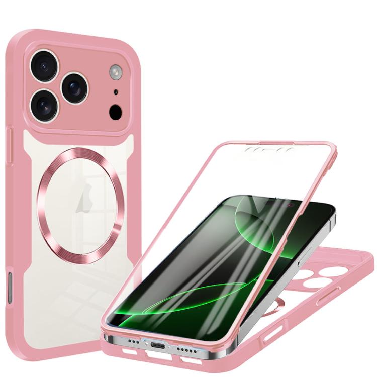 For iPhone 17 Pro CD Texture MagSafe Phone Case(Pink)