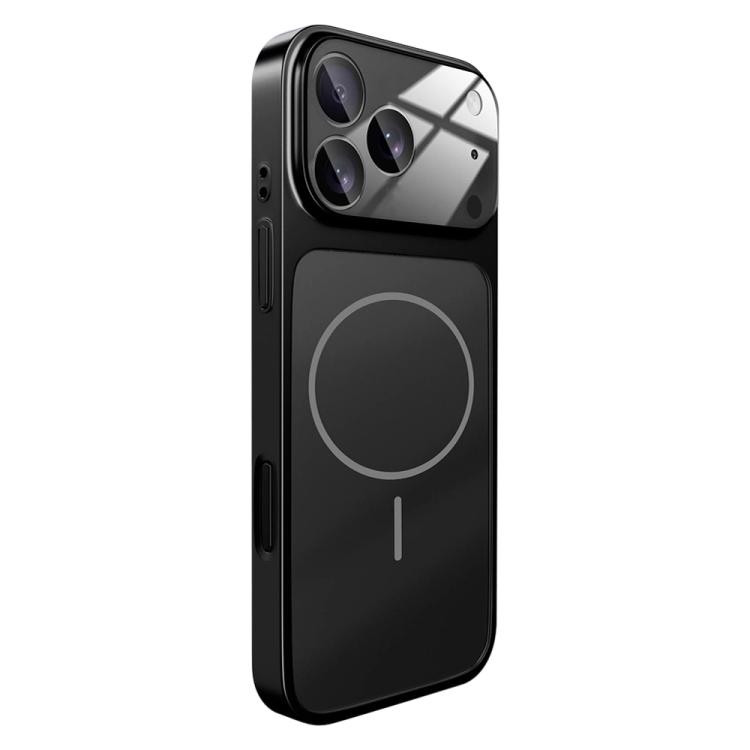 For iPhone 17 Pro Change to 17 Big Lens Window Frosted MagSafe Phone Case(Black)