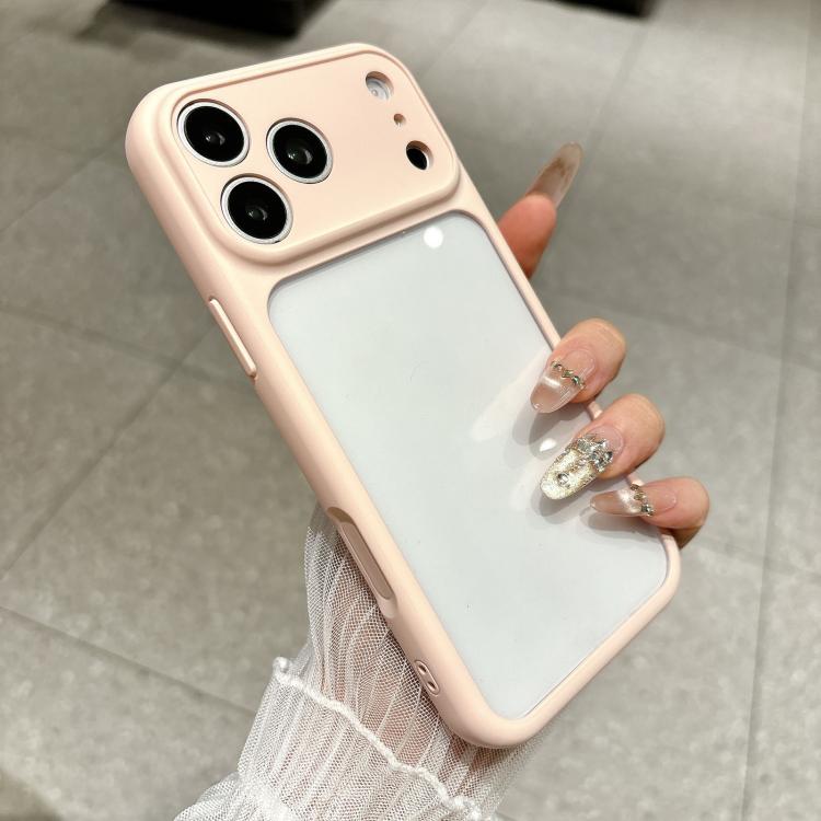For iPhone 17 Pro Change to 17 Pro Soft Gauze Transparent Acrylic Phone Case(Pink)