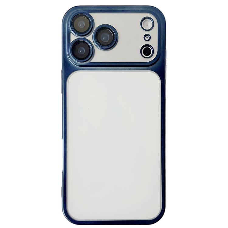 For iPhone 17 Pro Change to 17 Series Electroplated Frosted TPU Phone Case(Blue)