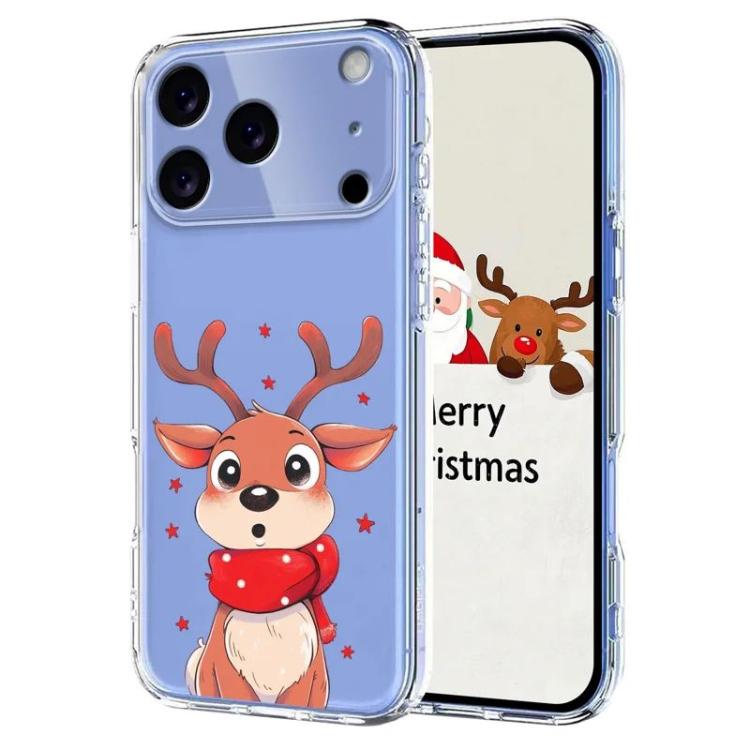 For iPhone 17 Pro Christmas-themed Printed TPU Phone Case(Christmas Elk)