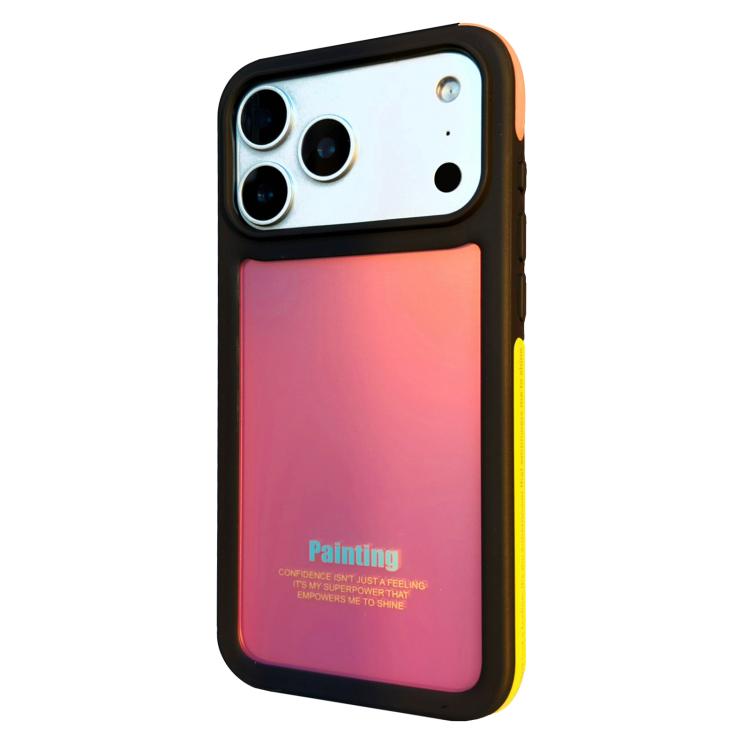 For iPhone 17 Pro CICI-CITY CH-60 Dopamine Dual-Tone Anti-Collision Phone Case(Black Frame Lotus Root Pink)