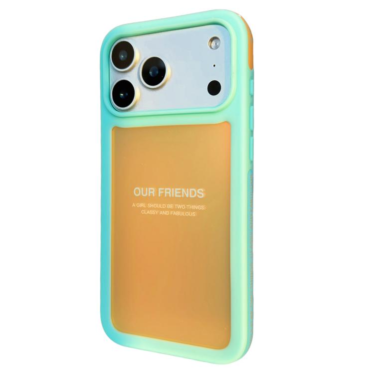 For iPhone 17 Pro CICI-CITY CH-60 Dopamine Dual-Tone Anti-Collision Phone Case(Green Frame Goose Yellow)